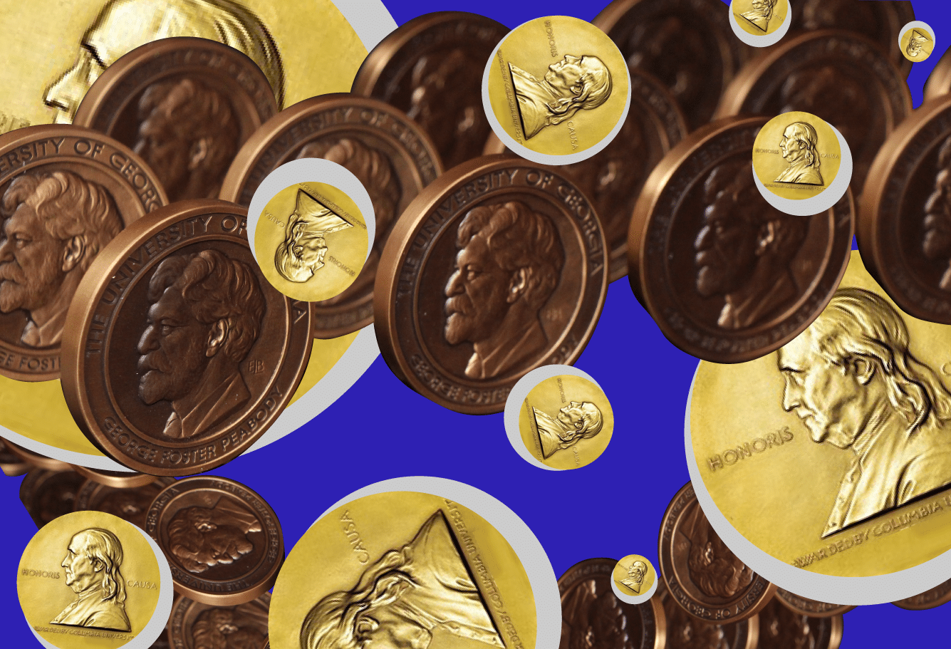 A graphic of different journalism prizes.