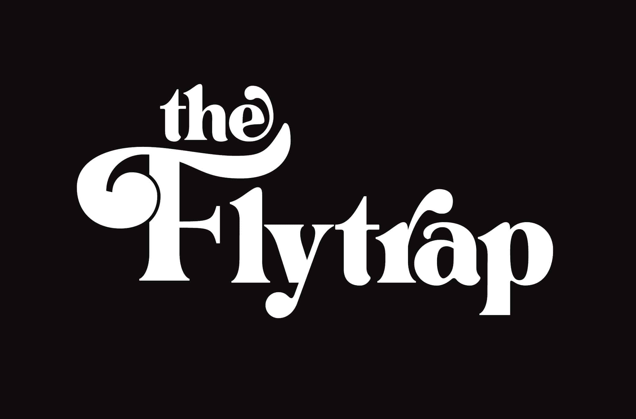 The Flytrap logo in white text on a black background. 