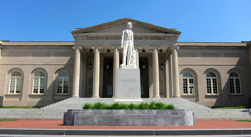 The front of the D.C. Court of Appeals building.